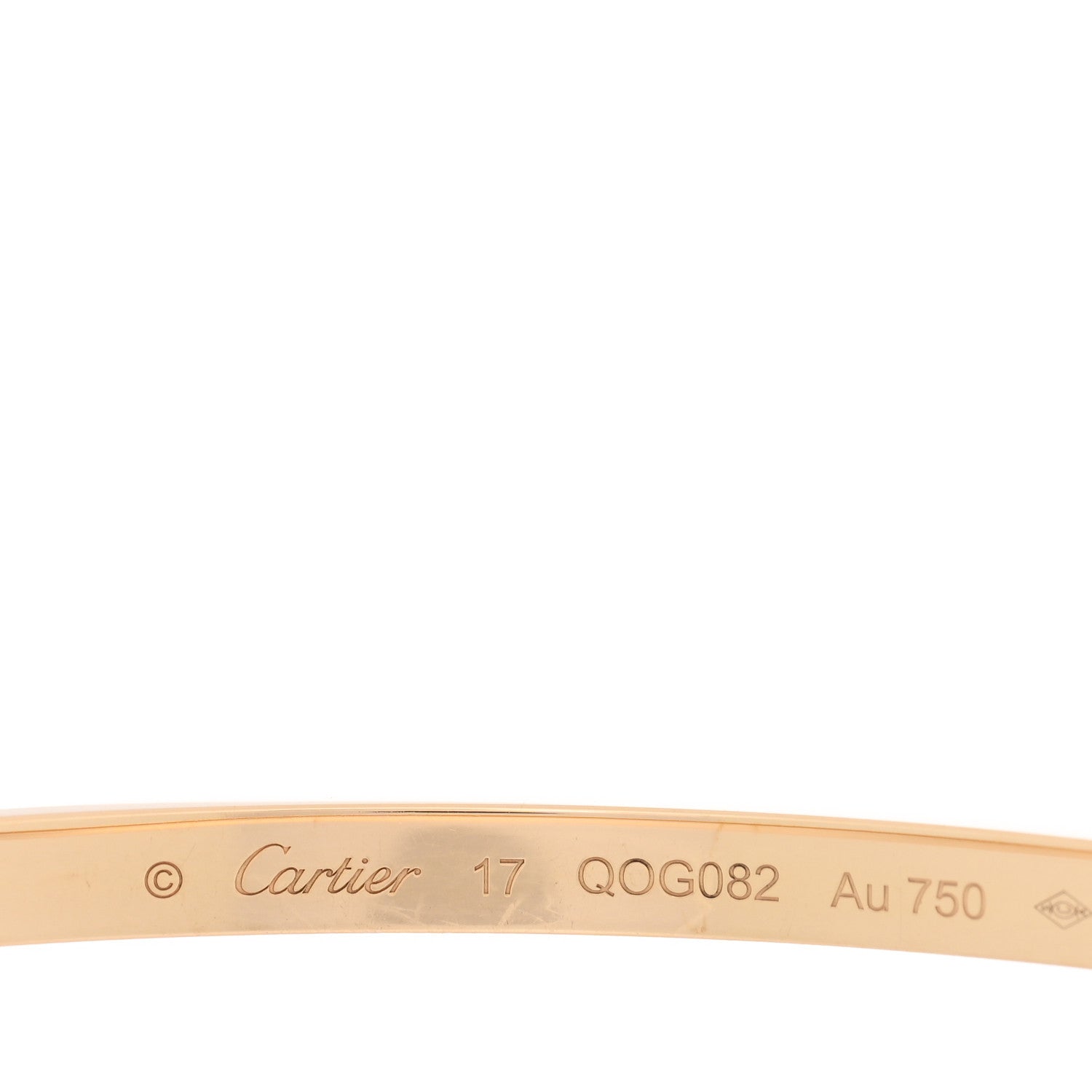 Cartier 18K Yellow Gold Small LOVE Bracelet 17 3 of 7