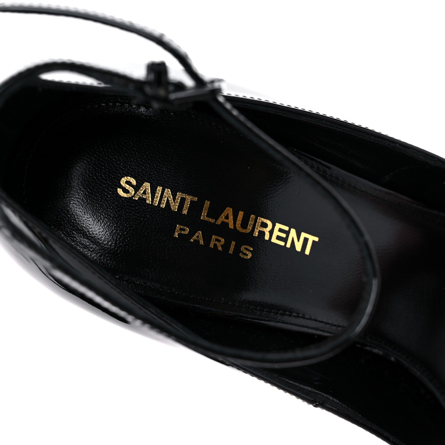 Saint Laurent Patent Calfskin Opyum 110 Sandals 39 Black 9 of 11
