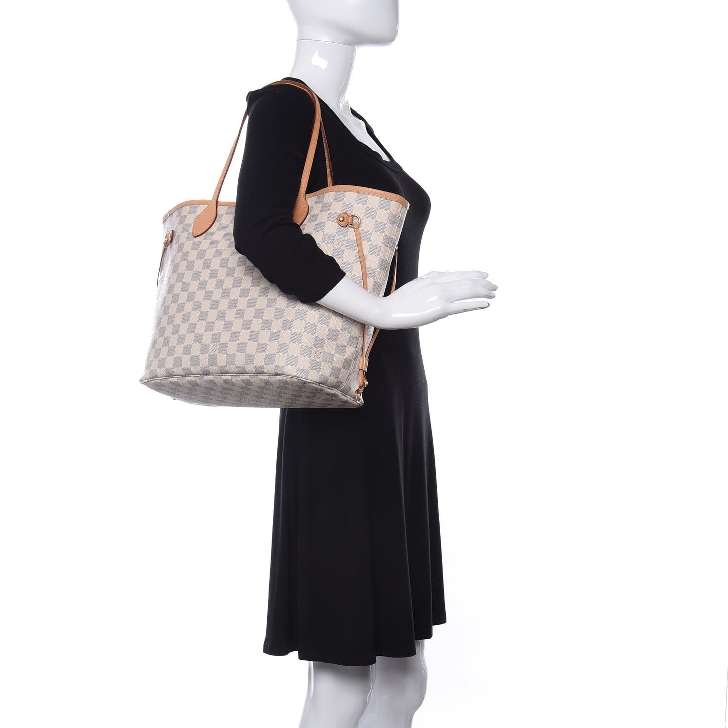 Damier Azur Neo Neverfull MM Rose Ballerine