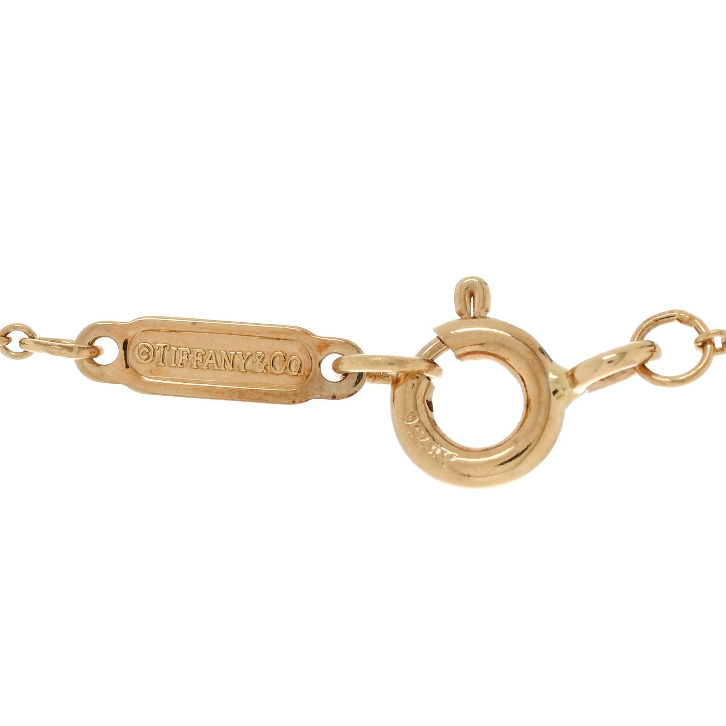 18K Yellow Gold Diamond Small  Heart Pendant Necklace