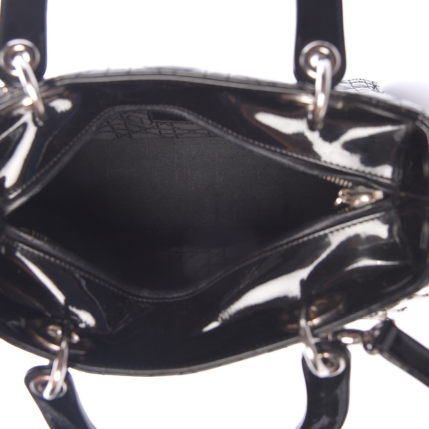 Christian Dior Patent Cannage Medium Lady Dior Black 5 of 11