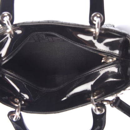Christian Dior Patent Cannage Medium Lady Dior Black 5 of 11