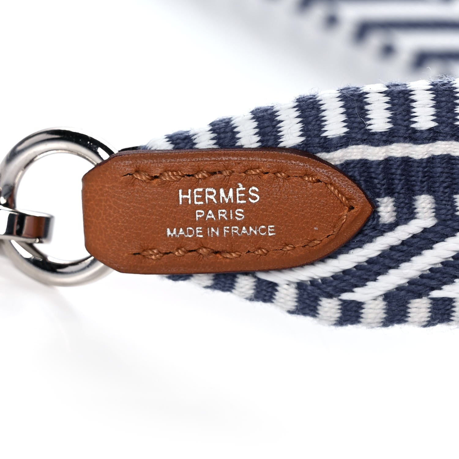 Hermes Toile Swift 25mm Sangle Cavale Shoulder Strap Ecru Bleu Brighton Gold 3 of 7