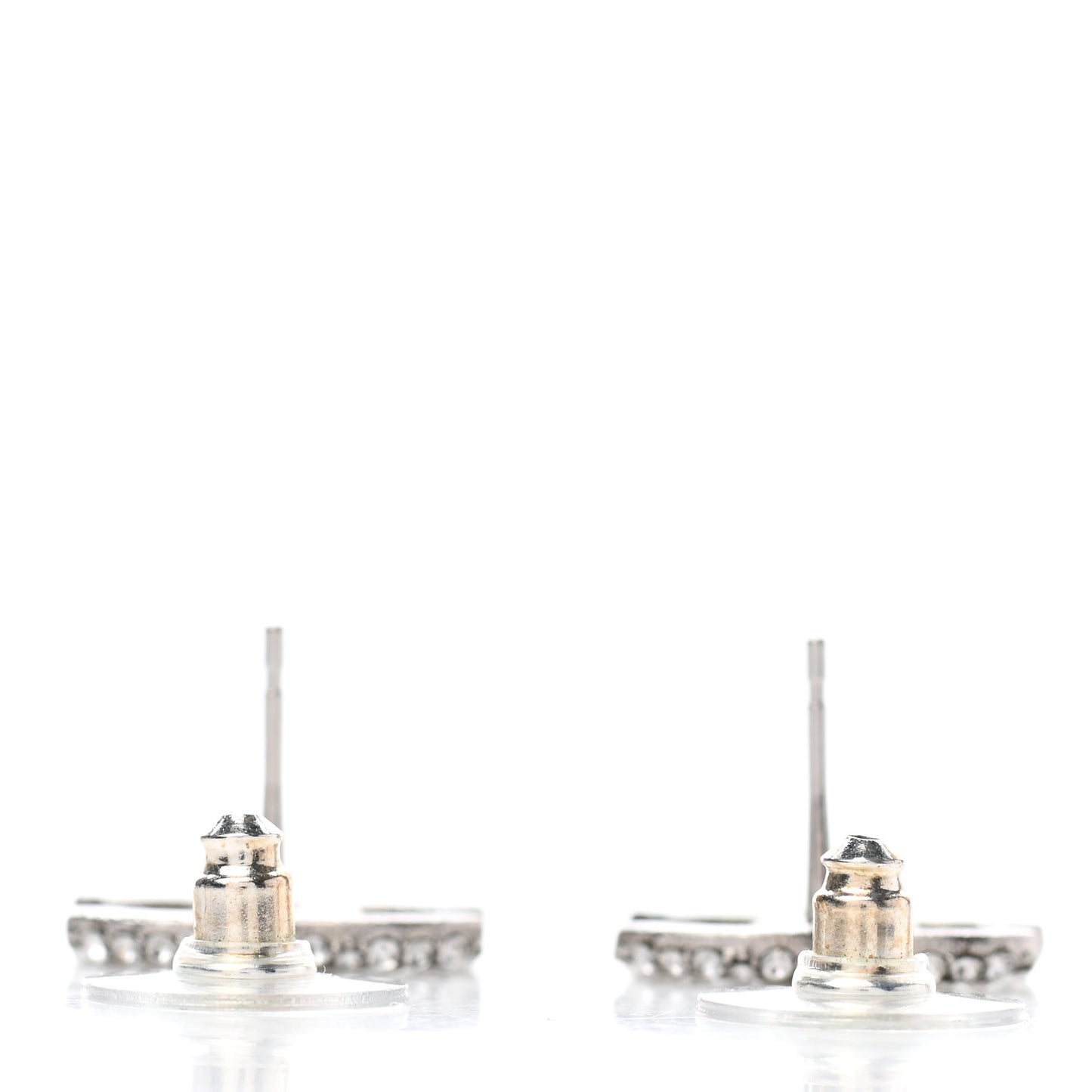 Crystal CC Earrings Silver