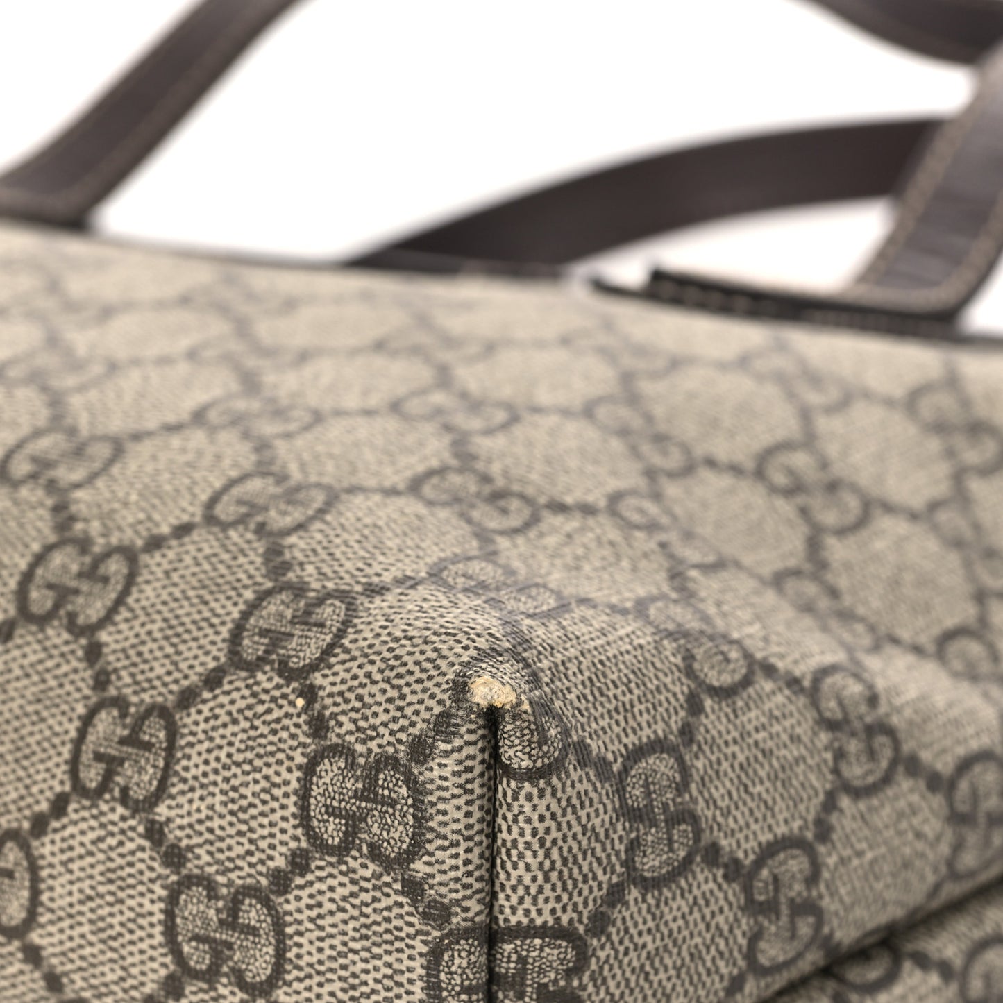 GG Supreme Monogram Small Joy Tote Dark Brown
