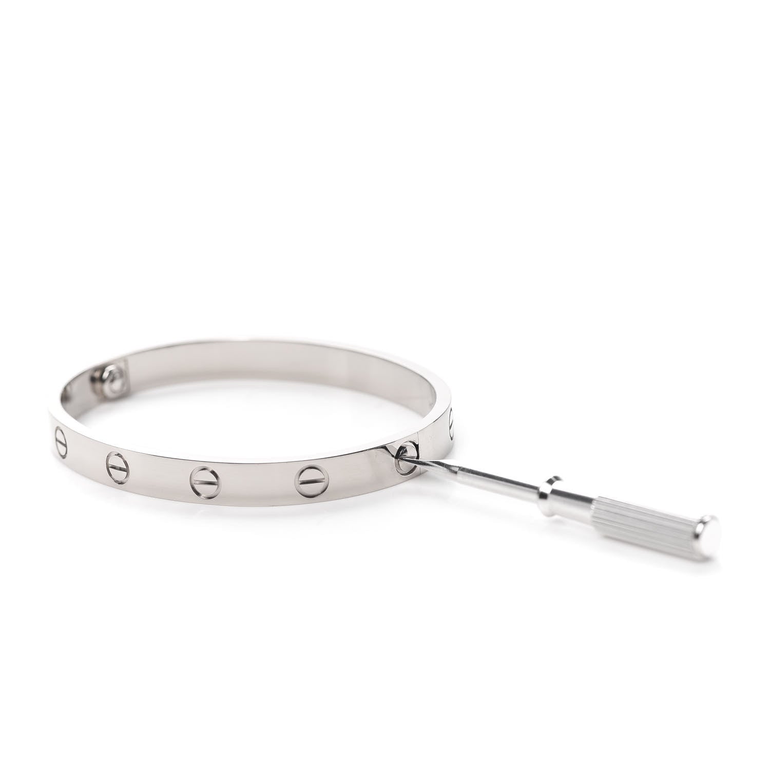 Cartier 18K White Gold LOVE Bracelet 16 4 of 8