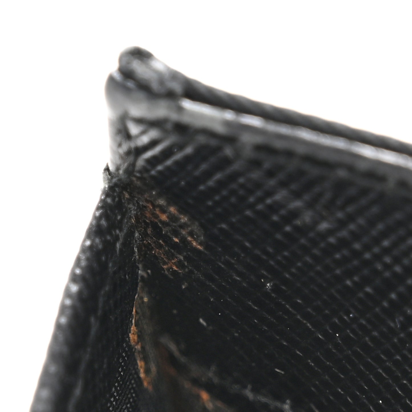 Tessuto Nylon Tri-Fold Compact Wallet  Black
