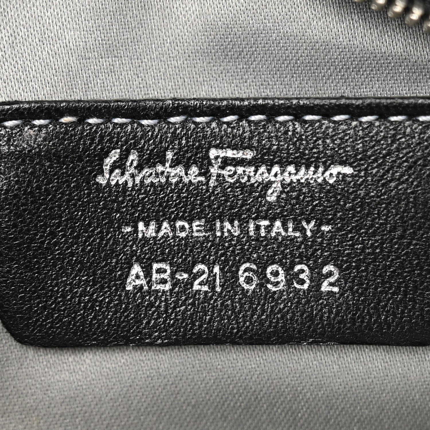 Salvatore Ferragamo Satin Crystal Chain Clutch Black 1786837