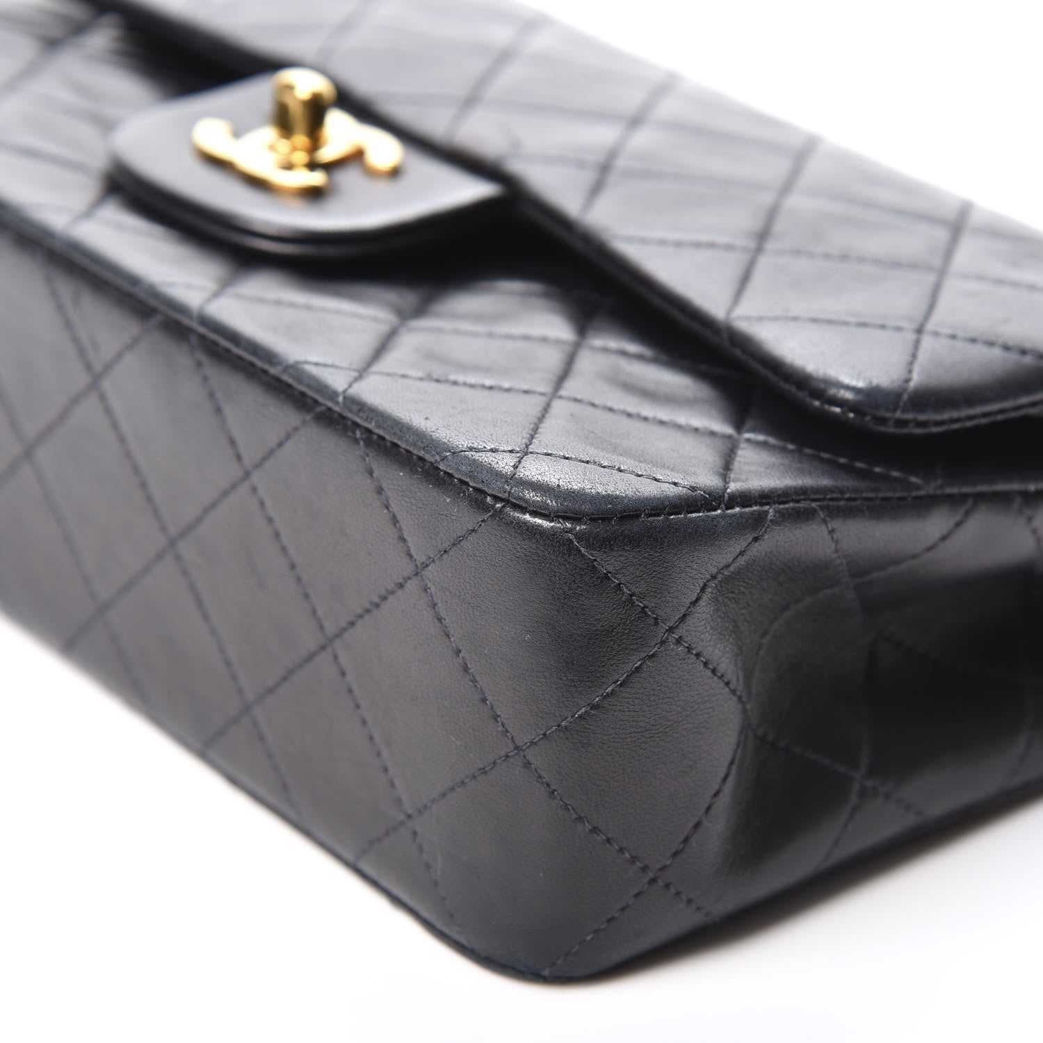 Chanel Lambskin Quilted Small Double Flap Black 6 of 11