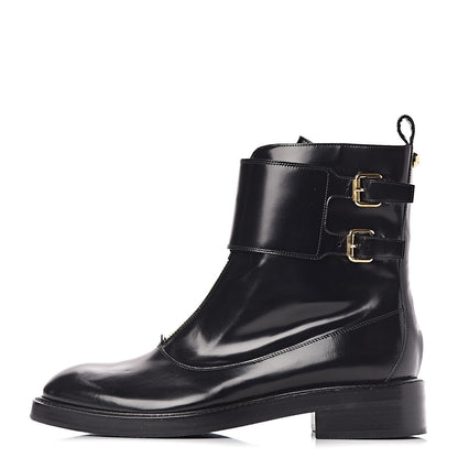 Louis Vuitton Glazed Calfskin Boots 38.5 Black 1 of 7