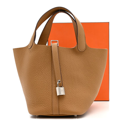Hermes Taurillon Clemence Picotin Lock 18 PM Biscuit 11 of 11