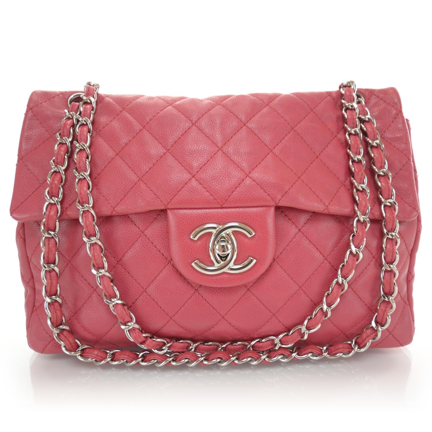 Chanel Washed Caviar Maxi Flap Fuchsia 1 of 9