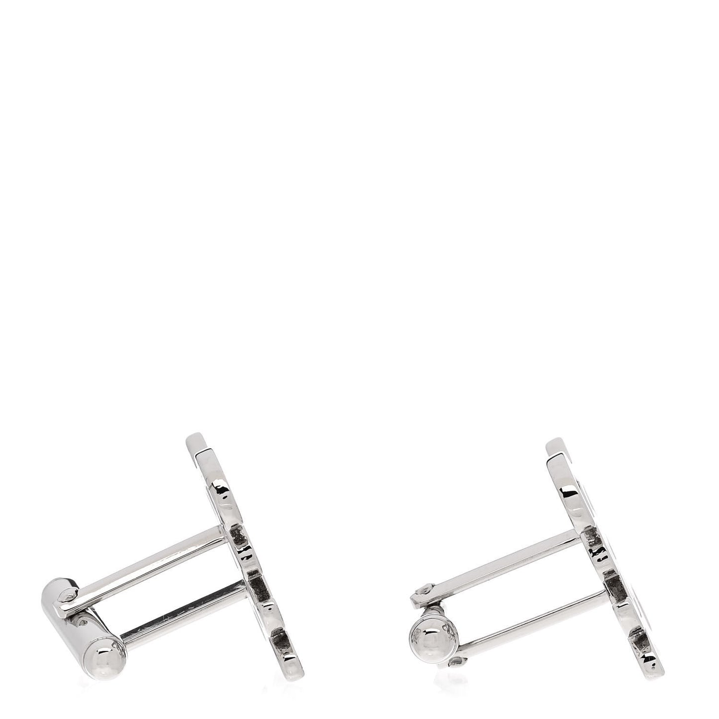 Metal Kaligraphy Cufflinks Silver