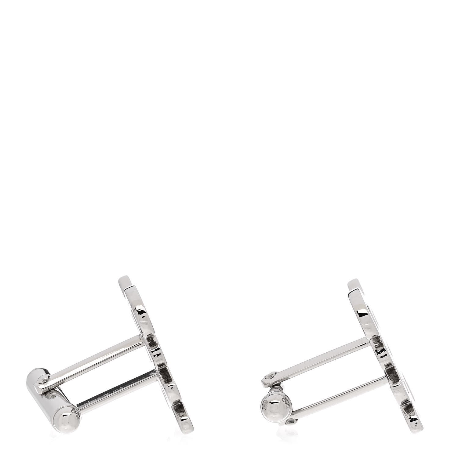 Fendi Metal Kaligraphy Cufflinks Silver 3 of 6