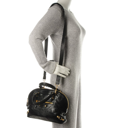 Balenciaga Agneau Giant 12 Gold Hardware Bowling Bag Black 2 of 7