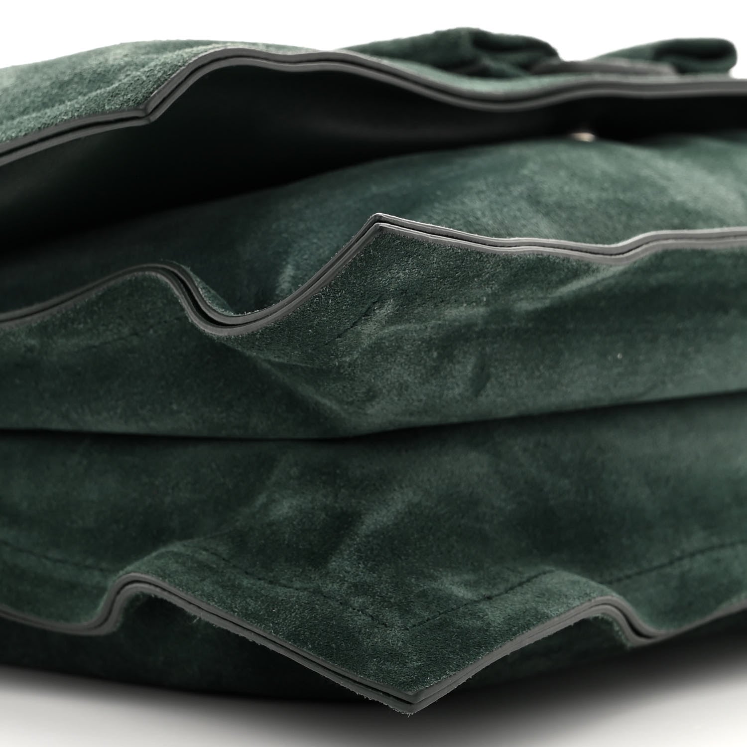 Salvatore Ferragamo Suede Calfskin Small Viva Bow Shoulder Bag Green 11 of 12
