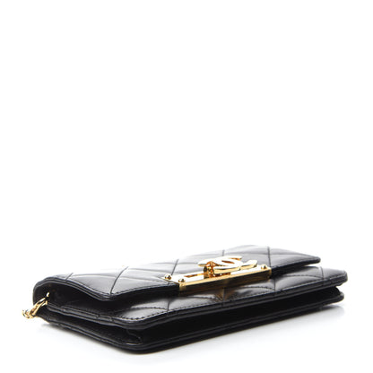 Chanel Lambskin Quilted Golden Class Wallet on Chain WOC Black 4 of 13