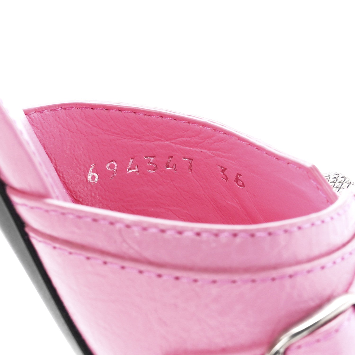 Balenciaga Agneau Arena Cagole 50mm Slide Sandals 36 Sweet Pink 6 of 9