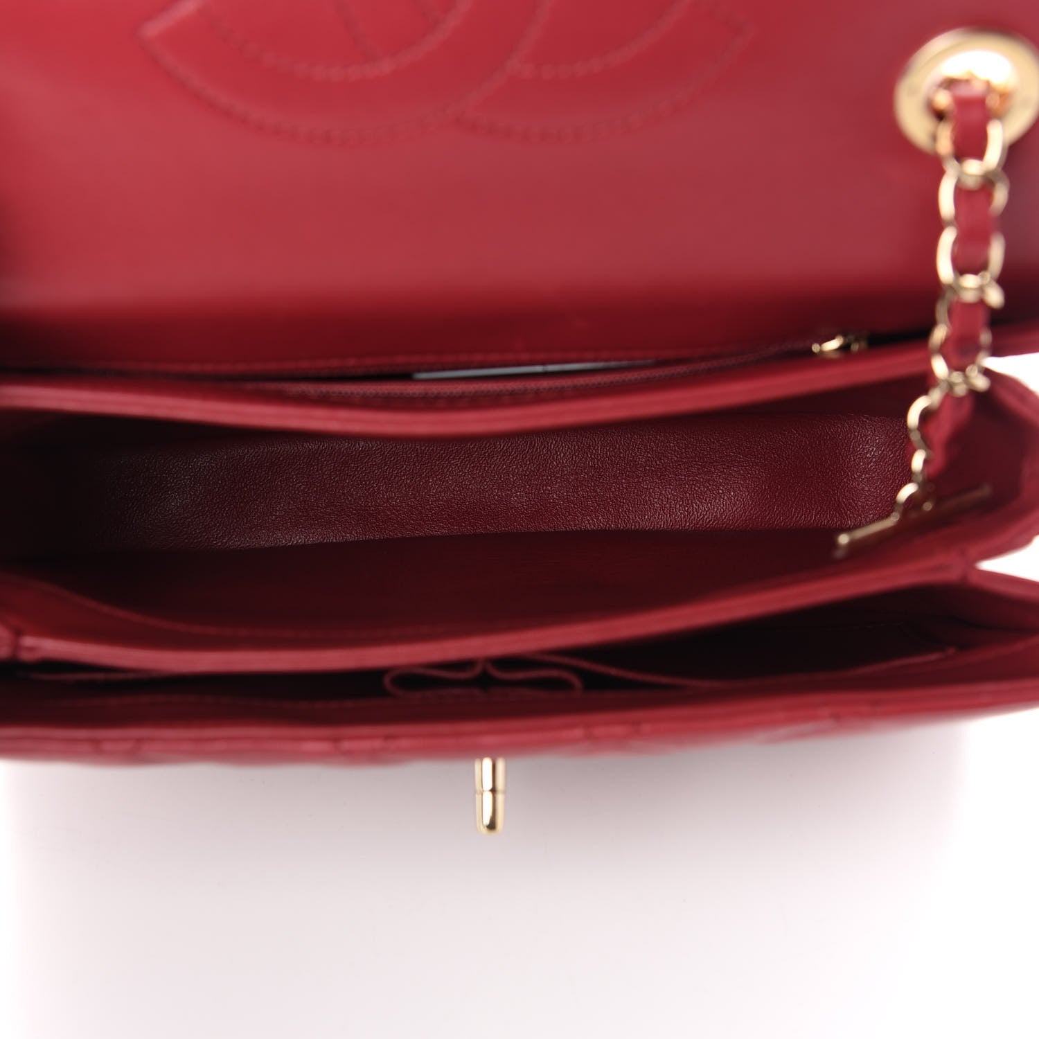 Chanel Lambskin Quilted Small Trendy CC Flap Dual Handle Bag Red 5 of 9