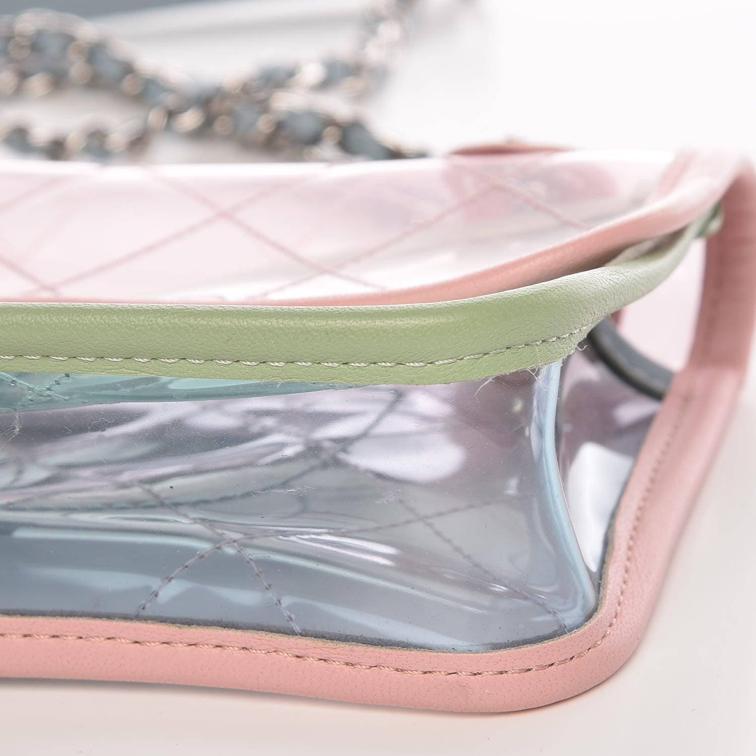 Chanel Lambskin PVC Quilted Mini Coco Splash Flap Blue Green 10 of 10