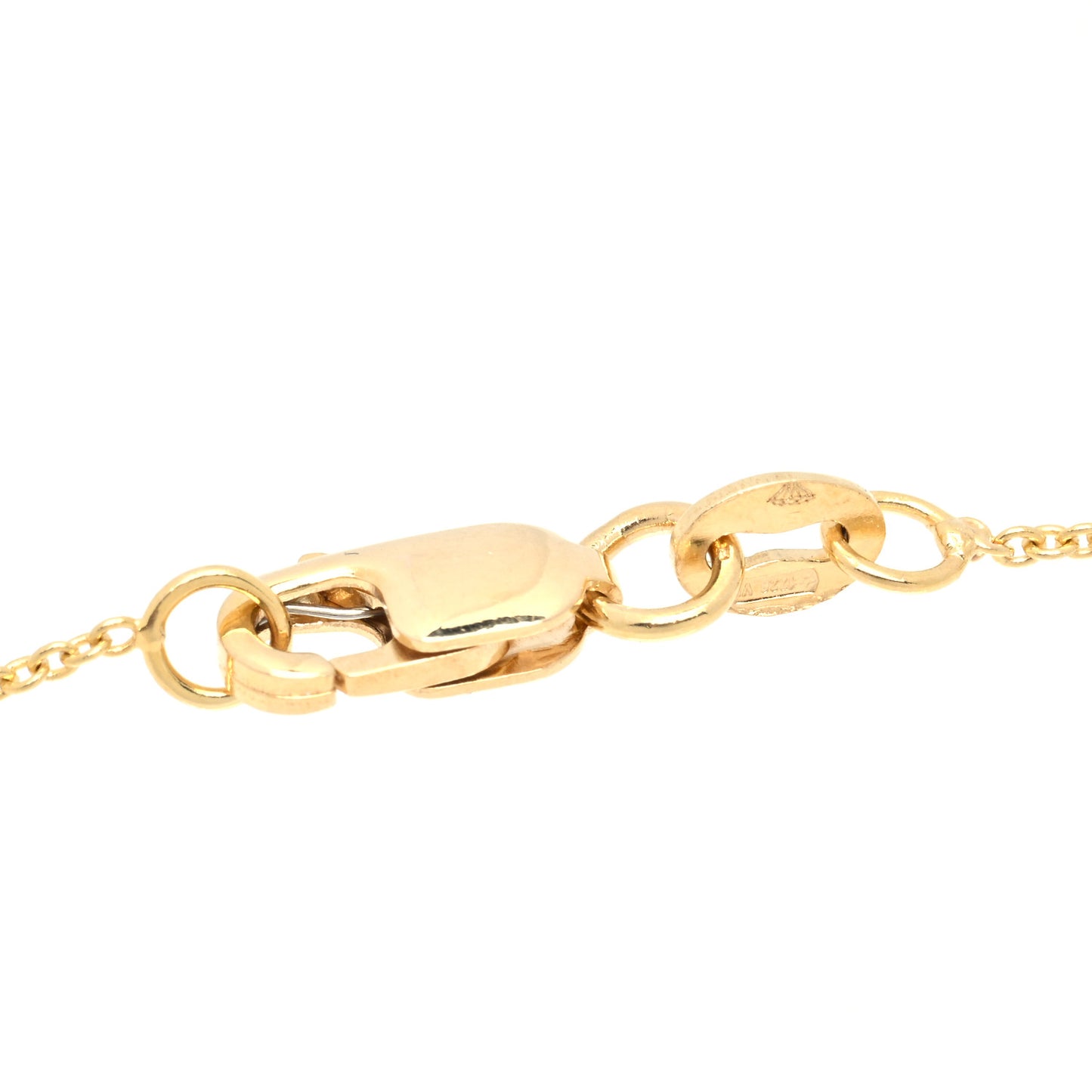 18K Yellow Gold Cognac Diamond Alligator Pendant Necklace