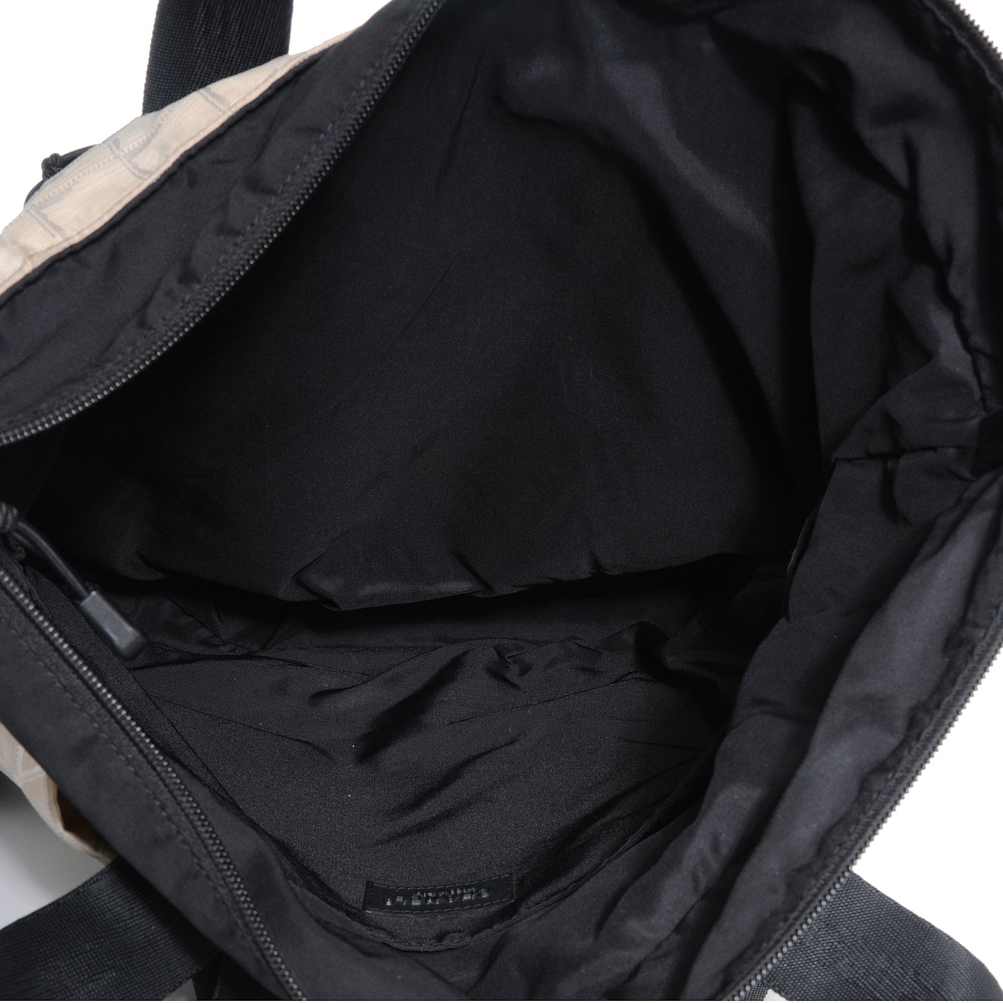 Nylon Travel Convertible Backpack White Black