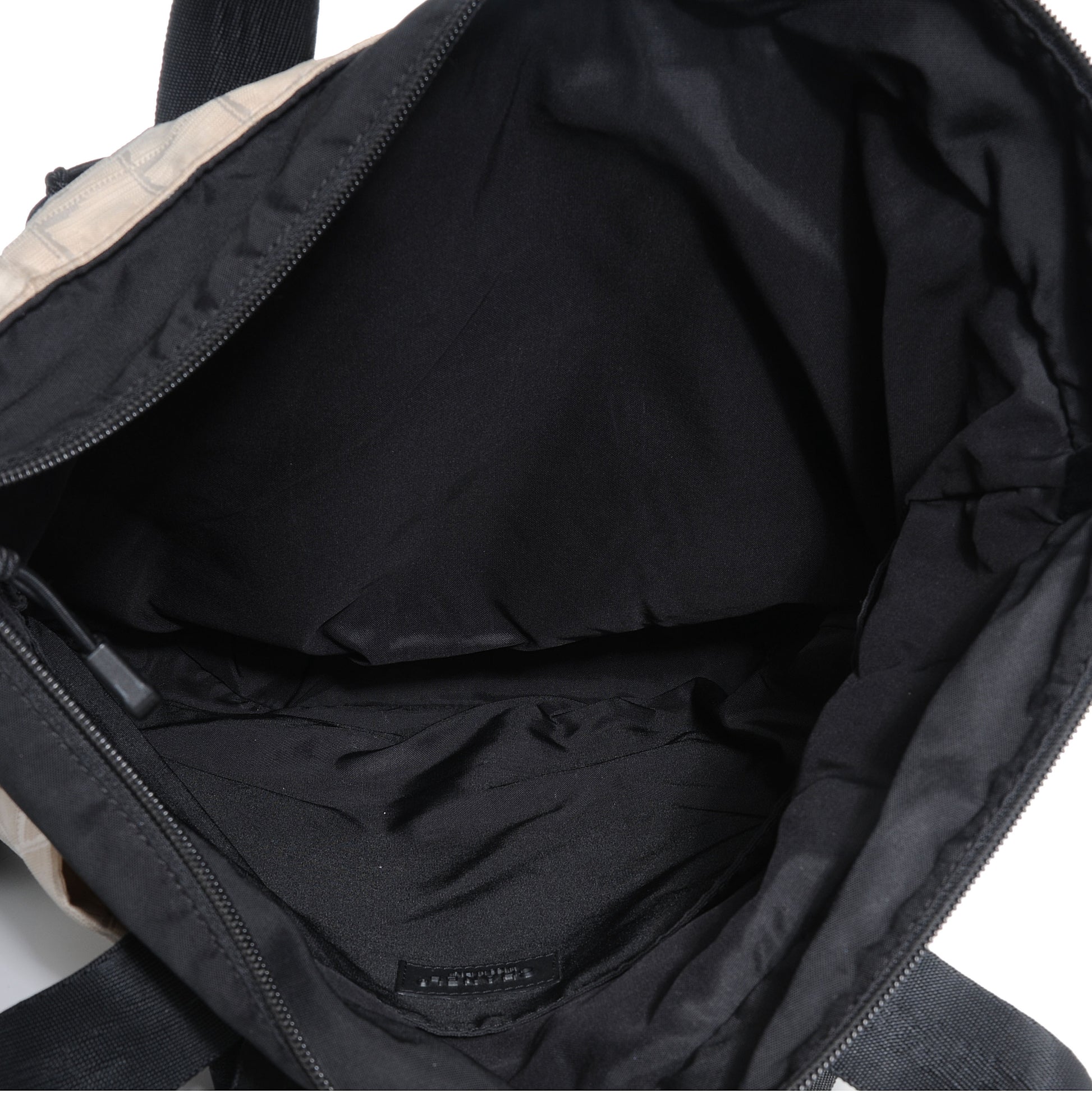 Chanel Nylon Travel Convertible Backpack White Black 5 of 6