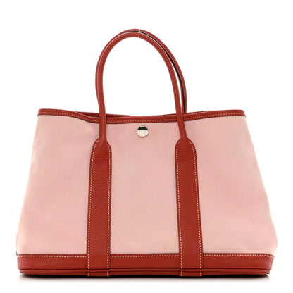 Hermes Toile Militaire Vache Country Garden Party 30 TPM Rose Sakura Rouge Duchesse 1 of 11