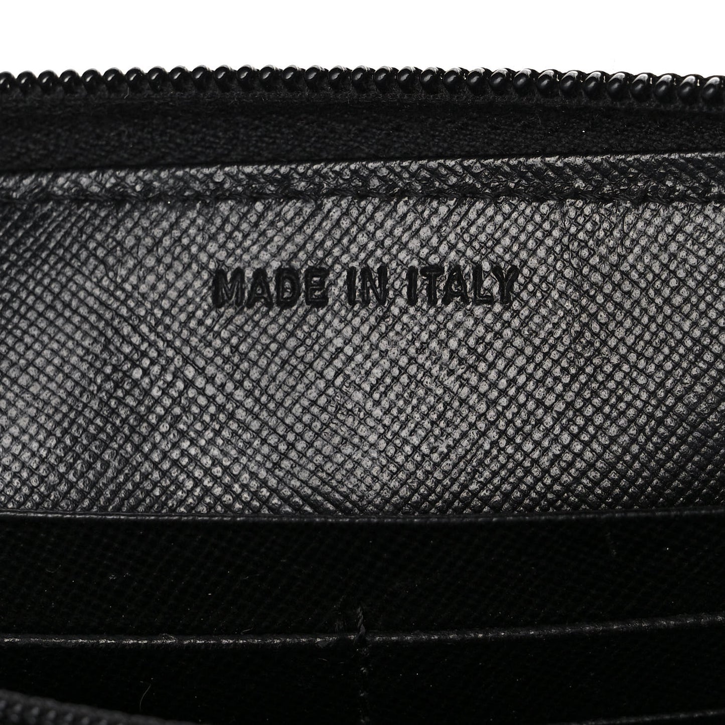 Tessuto Nylon Zip Around Wallet Black