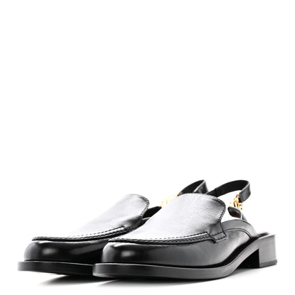 Chanel Glazed Calfskin CC Slingback Flats 38.5 Black 4 of 12