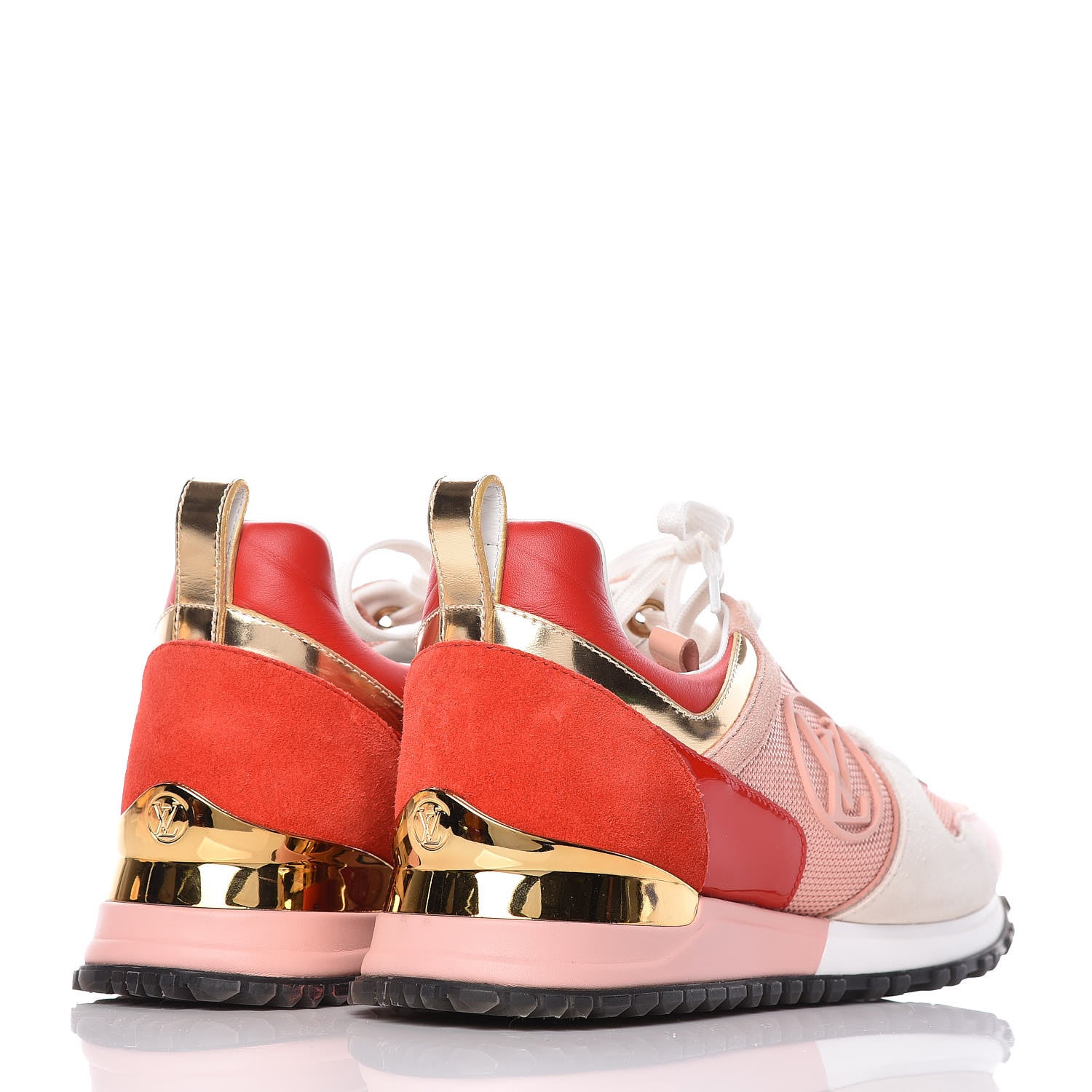 Louis Vuitton Suede Calfskin Run Away Sneakers 36 Rouge Pink 4 of 8