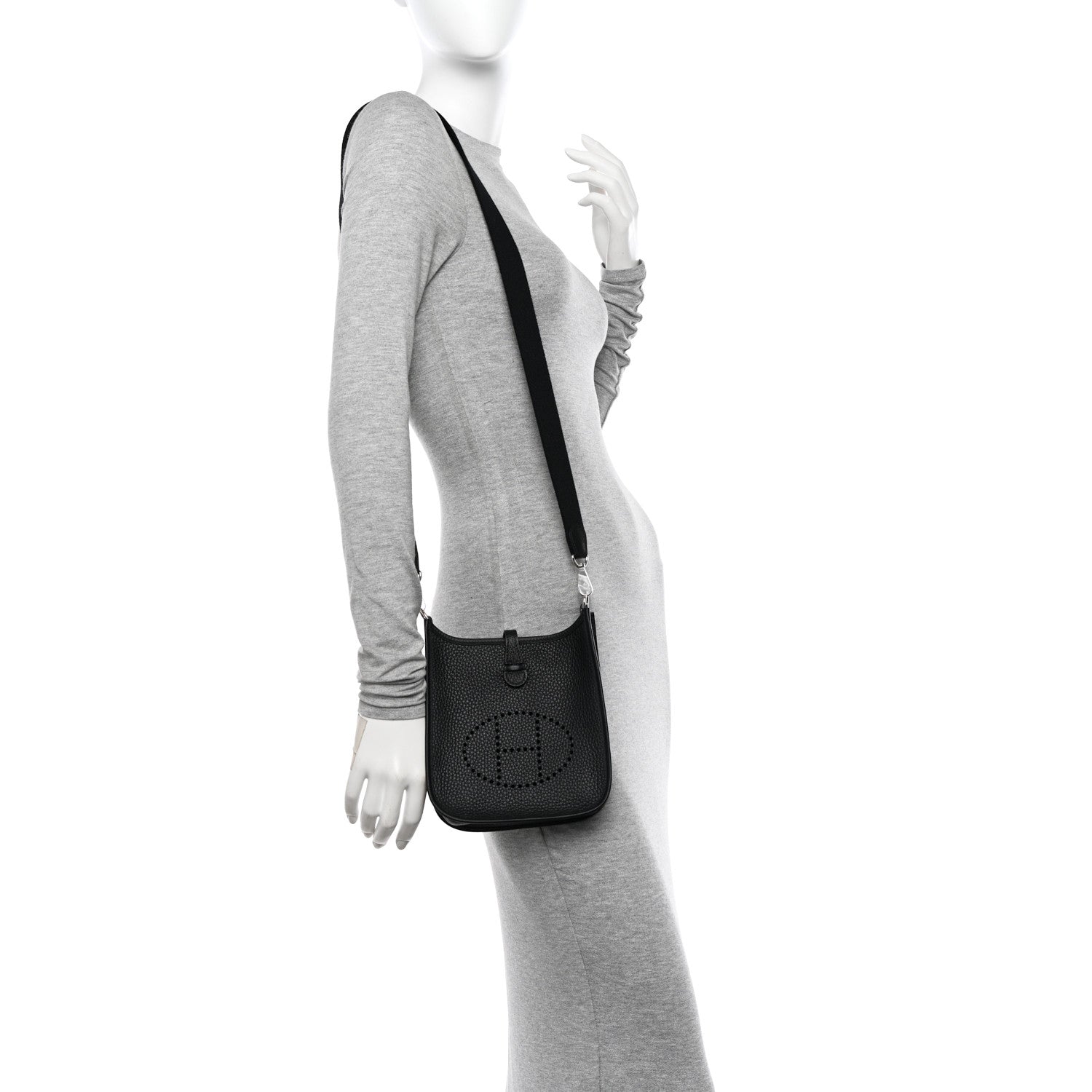 Hermes Taurillon Clemence Evelyne TPM Black 2 of 11