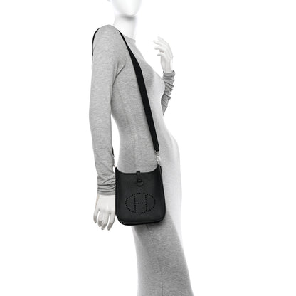 Hermes Taurillon Clemence Evelyne TPM Black 2 of 11