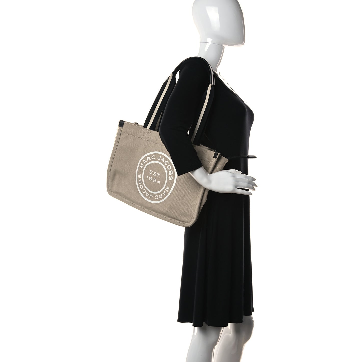 Canvas Signet Tote Bag Beige