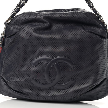 Chanel Lambskin Perforated Baseball Spirit Ligne Bag Navy 8 of 15