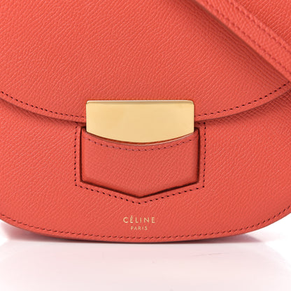 Celine Grained Calfskin Small Trotteur Poppy 10 of 10