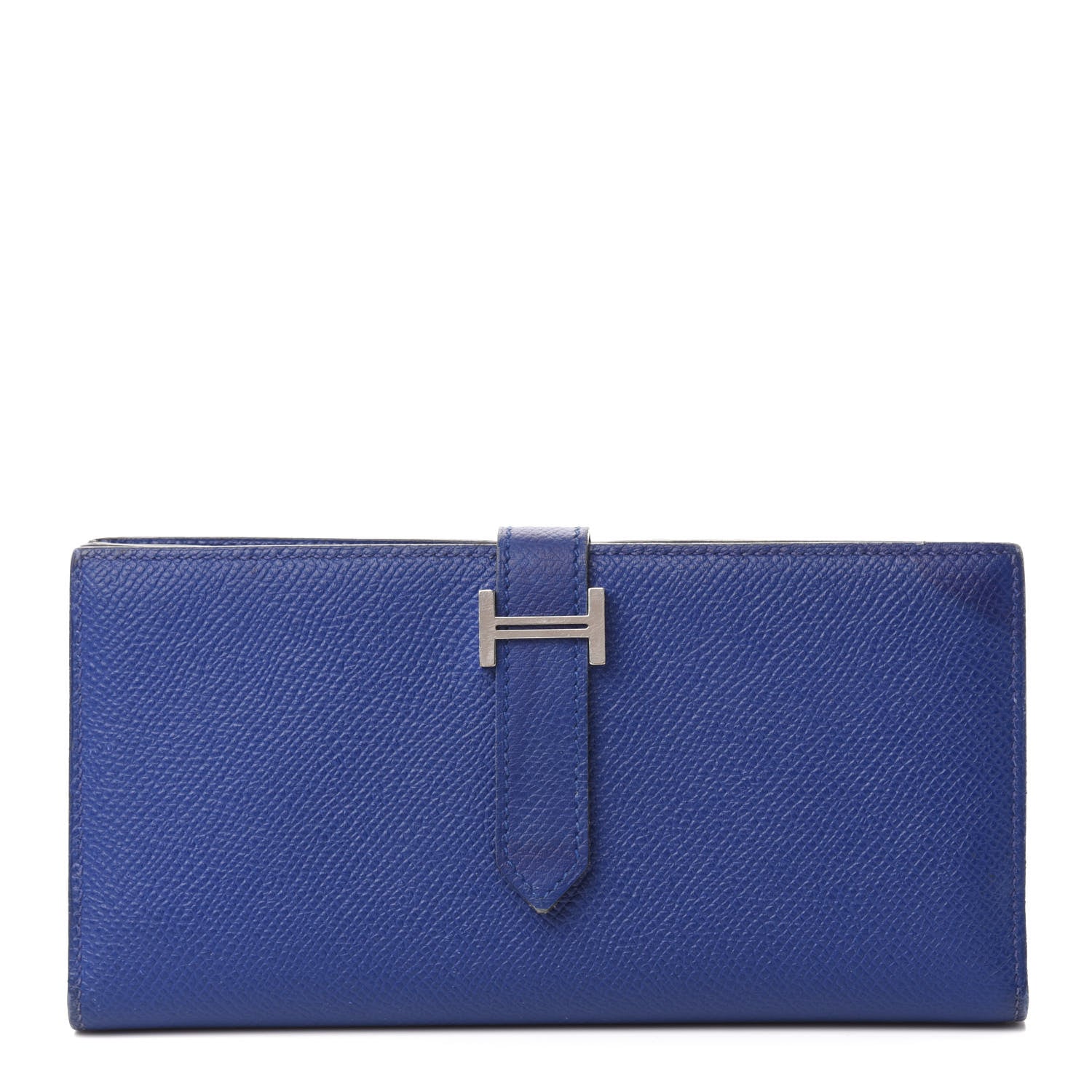 Hermes Epsom Bearn Gusset Wallet Bleu Electrique 1 of 11