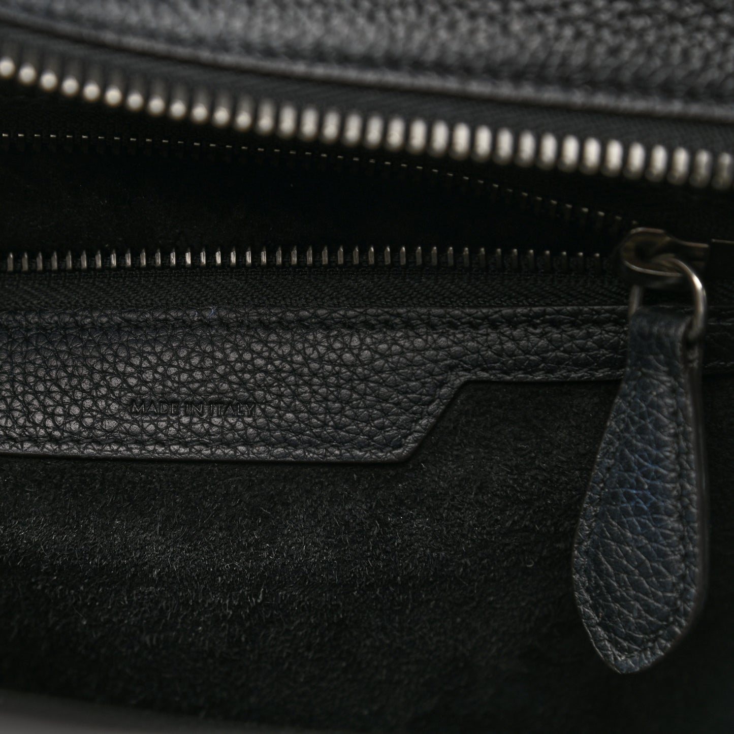 Drummed Calfskin Micro Luggage Black