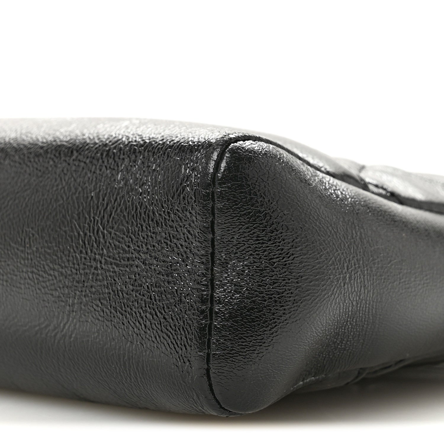 Chanel Shiny Crumpled Calfskin Quilted Mini 31 Shopping Bag Black 10 of 14