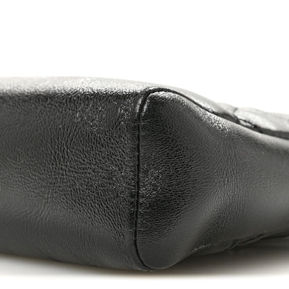Chanel Shiny Crumpled Calfskin Quilted Mini 31 Shopping Bag Black 10 of 14