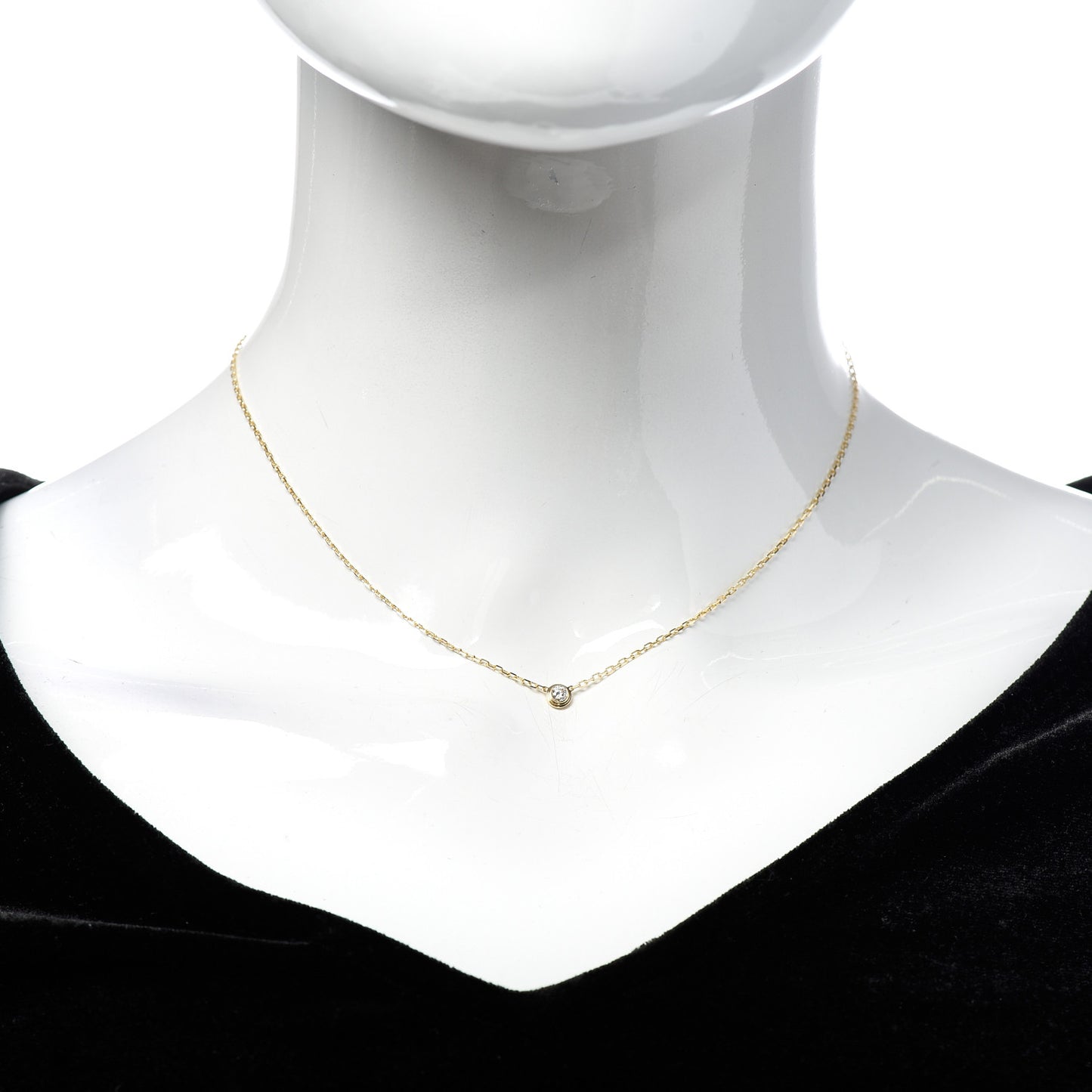 18K Yellow Gold Diamond SM D'Amour Pendant Necklace
