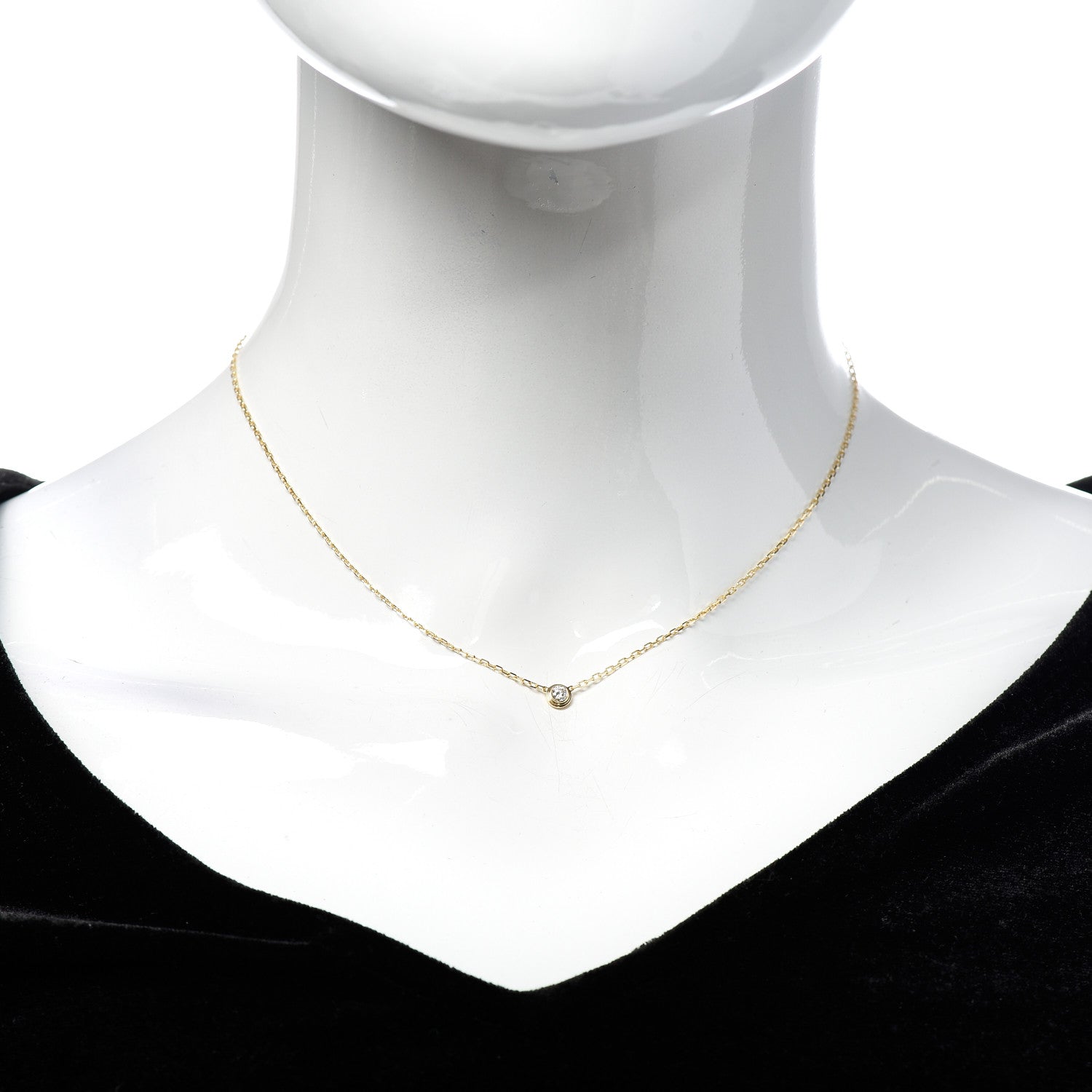 Cartier 18K Yellow Gold Diamond SM D'Amour Pendant Necklace 2 of 4