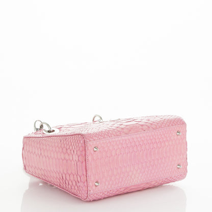 Christian Dior Python Medium Lady Dior Pink 4 of 8