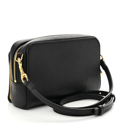 Christian Dior Grained Calfskin Caro Double Pouch Black 3 of 10