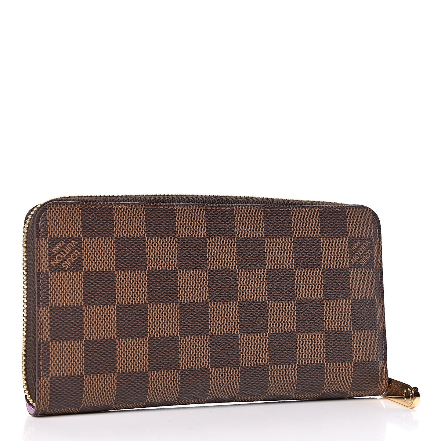 Damier Ebene Illustre Zippy Wallet Violet