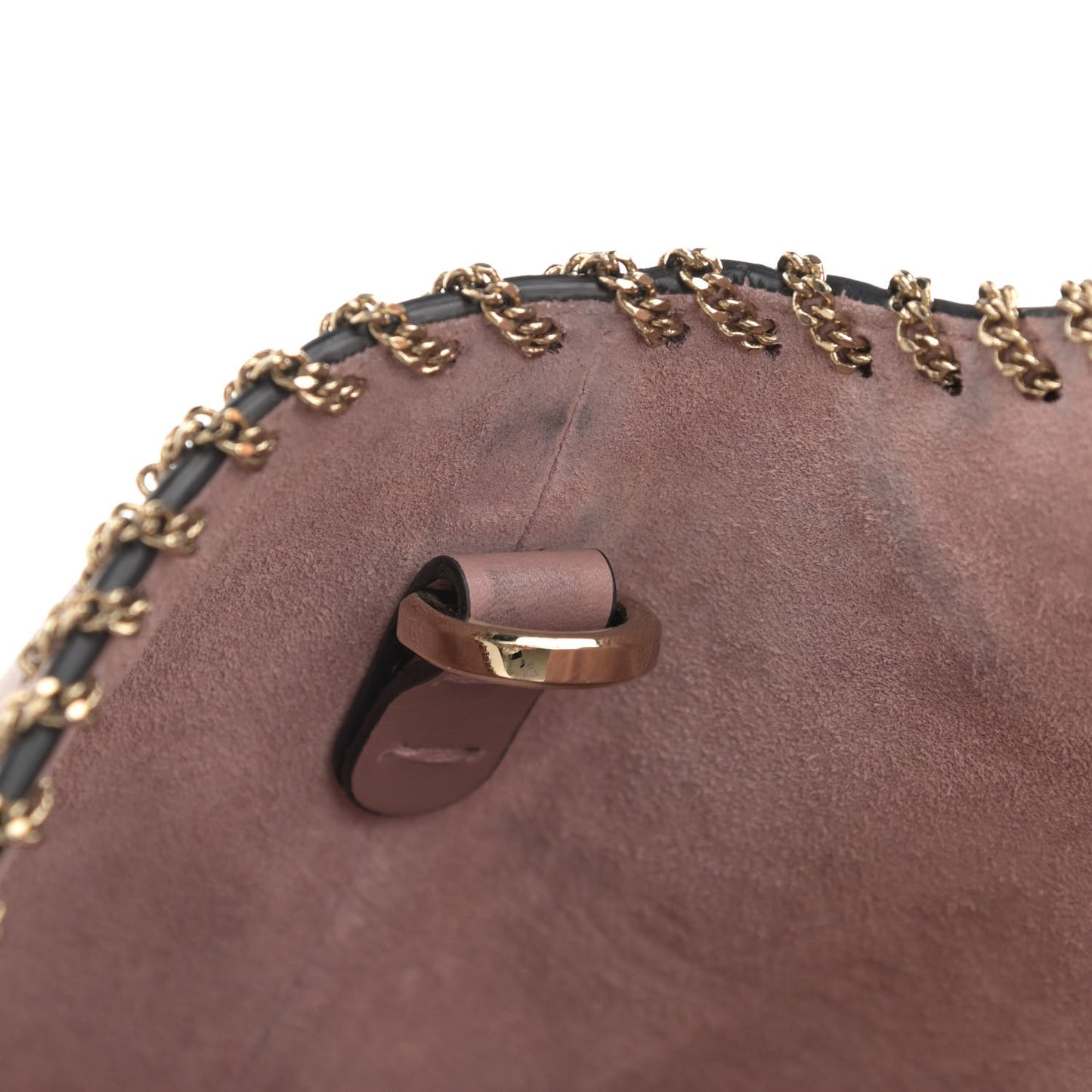 Calfskin Groumette Small Demilune Double Handle Satchel Lipstick