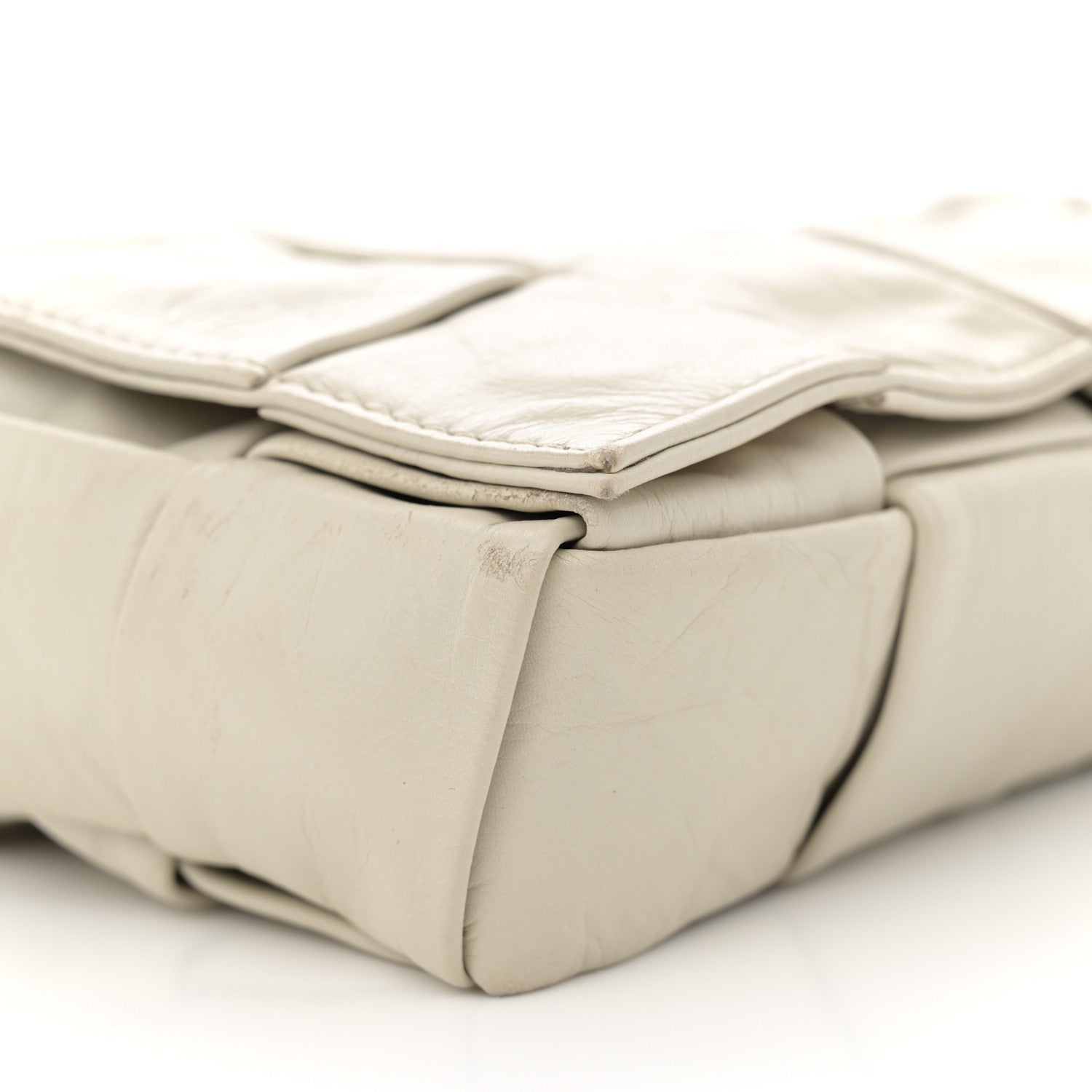 Bottega Veneta Paper Calfskin Intrecciato Stretch Cassette Belt Bag White 8 of 13