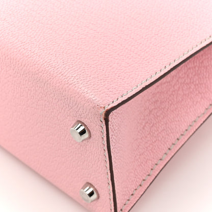 Hermes Chevre Mysore Horseshoe Mini Kelly Sellier 20 Rose Sakura Gris Perle 14 of 17
