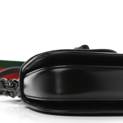 Gucci Boarded Dyana Lux Calfskin Web Monochrome Mini Bamboo 1947 Top Handle Bag Black 7 of 8