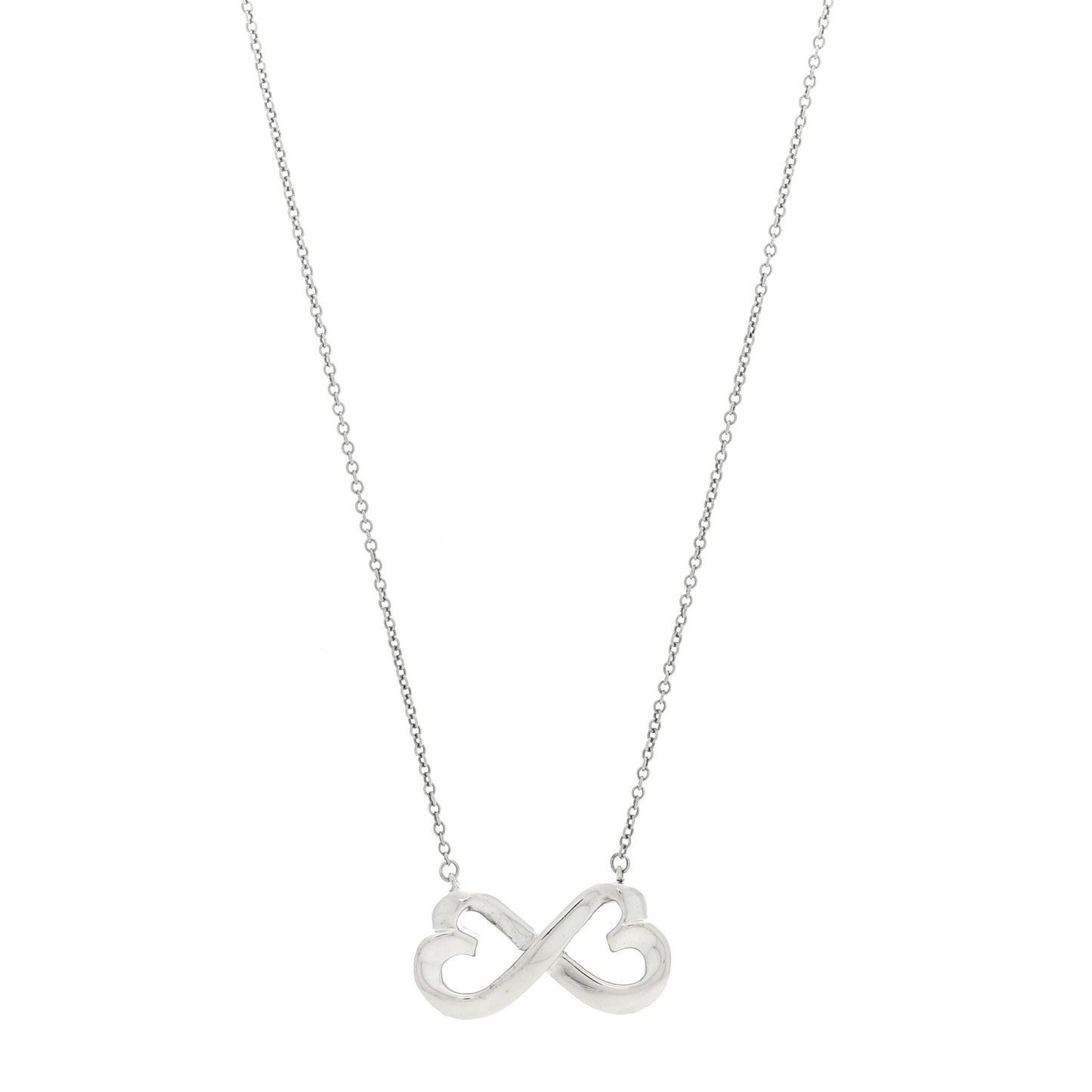 Sterling Silver Paloma Picasso Double Loving Heart Pendant Necklace